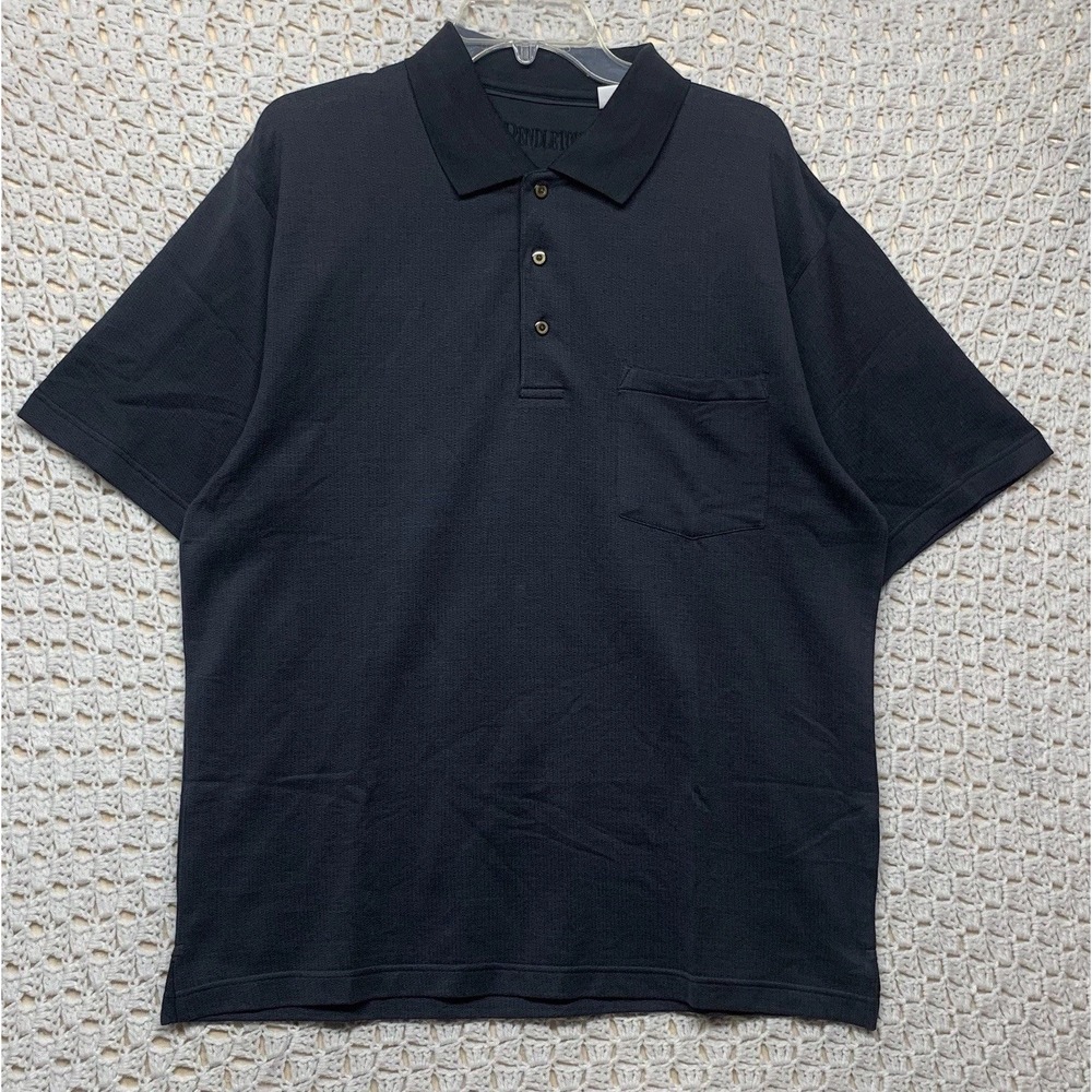 Pendleton‎ Shirt Mens Sz L Gray Polo Shirt 100% Mercerized Cotton Short Sleeve